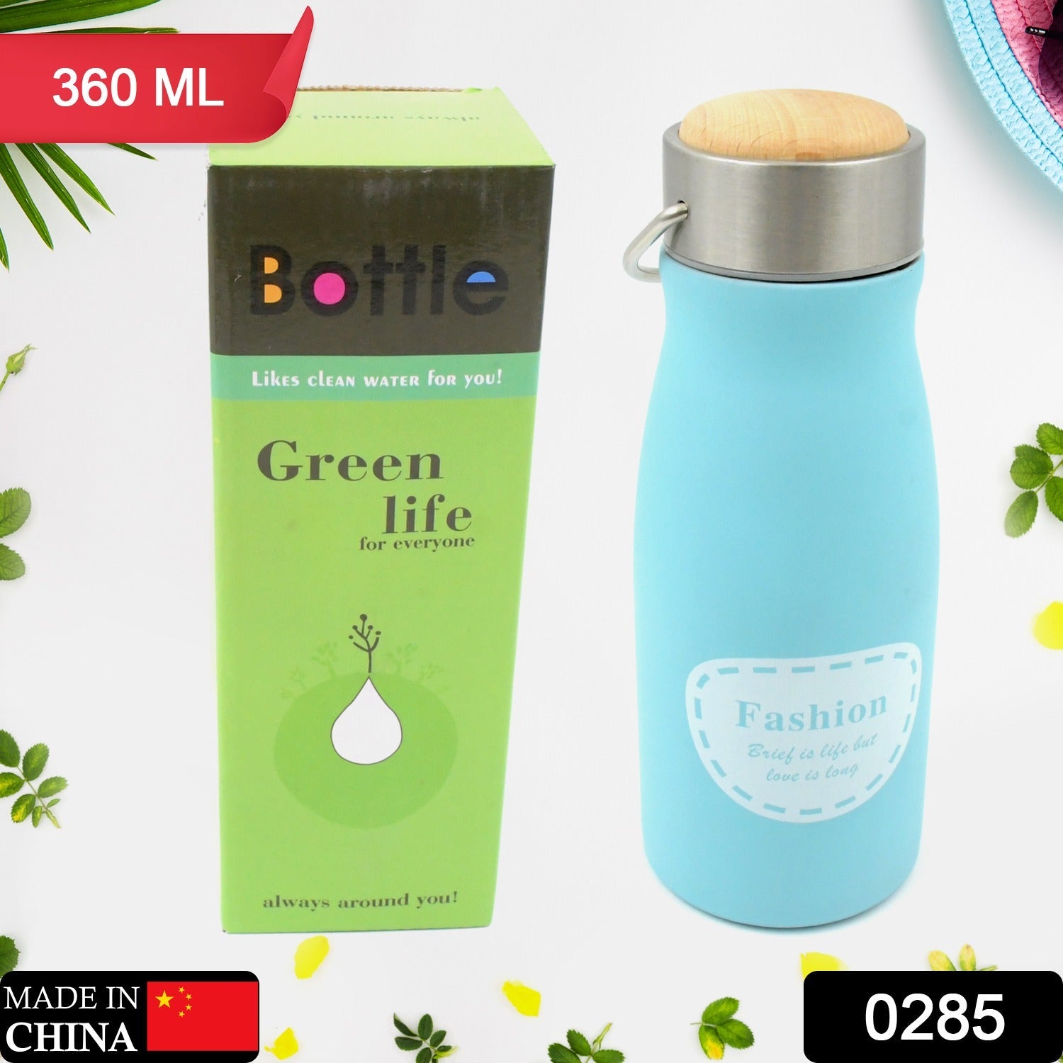 0285 Stainless Steel Water Bottle With Handle, Fridge Water Bottle, Stainless Steel Water Bottle Leak Proof, Rust Proof, Hot & Cold Drinks, Gym Sipper BPA Free Food Grade Quality, Steel fridge Bottle For office/Gym/School (360 ML) 0285 Stainless Steel Water Bottle With Handle, Fridge Water Bottle, Stainless Steel Water Bottle Leak Proof, Rust Proof, Hot & Cold Drinks, Gym Sipper BPA Free Food Grade Quality, Steel fridge Bottle For office/Gym/School (360 ML)